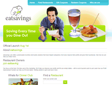 Tablet Screenshot of eatsavings.com